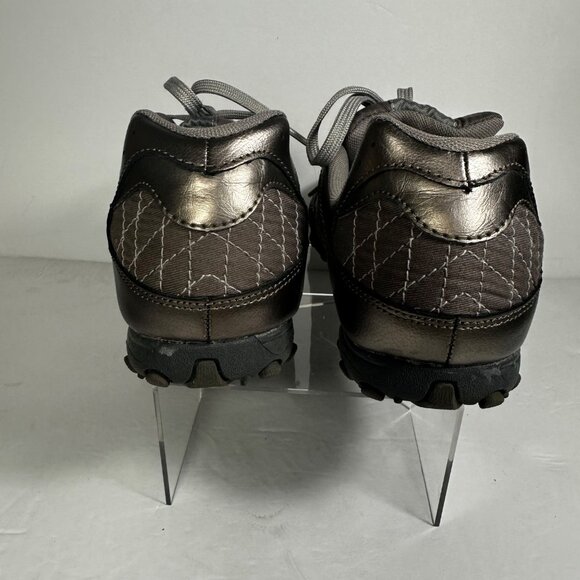 Athletech Women's Pewter Metallic Non-Marking Sneakers 9.5M Leather Whimsical - Picture 6 of 11